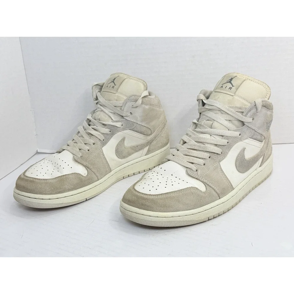Nike Air Jordan 1 Mid Men Size 10 FQ7720-002 Neutral Grey Smoke Grey Shoes